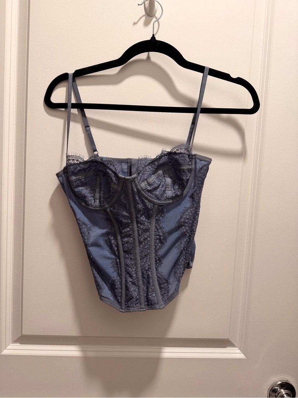 Urban Outfitters Blue Lace Bustier Top NWOT